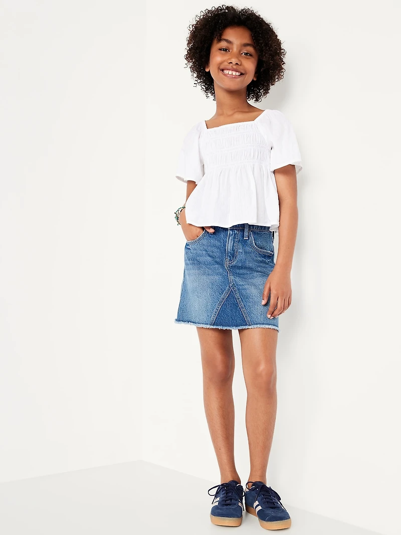 High-Waisted Jean Skirt for Girls