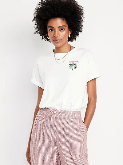 Vintage Crew-Neck Graphic T-Shirt