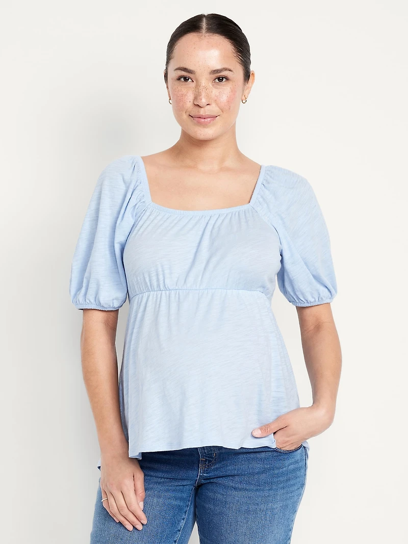 Maternity Puff Sleeve Top