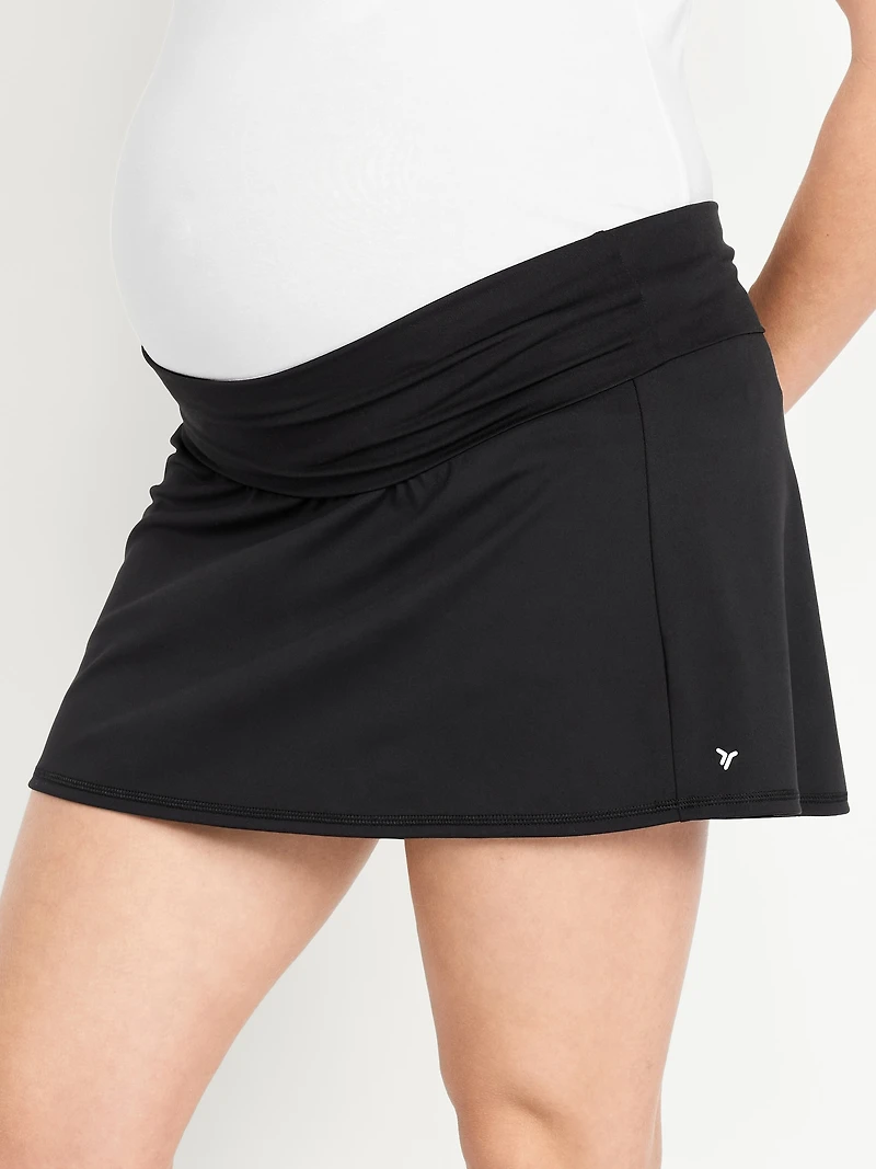 Maternity Rollover-Waist StudioSmooth Skort