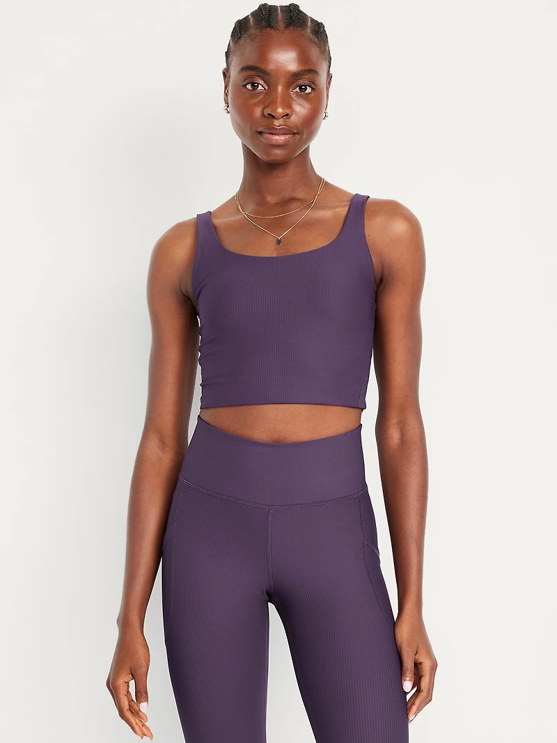 Light Support PowerSoft Rib Longline Sports Bra