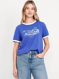 EveryWear Logo-Graphic Ringer T-Shirt