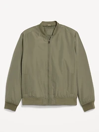 Water-Resistant Zip Bomber Jacket