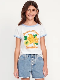 Fitted Ribbed Ringer T-Shirt for Girls