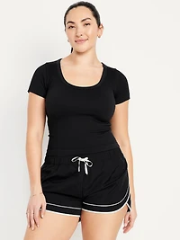 Exhale Seamless Cropped Rib T-Shirt