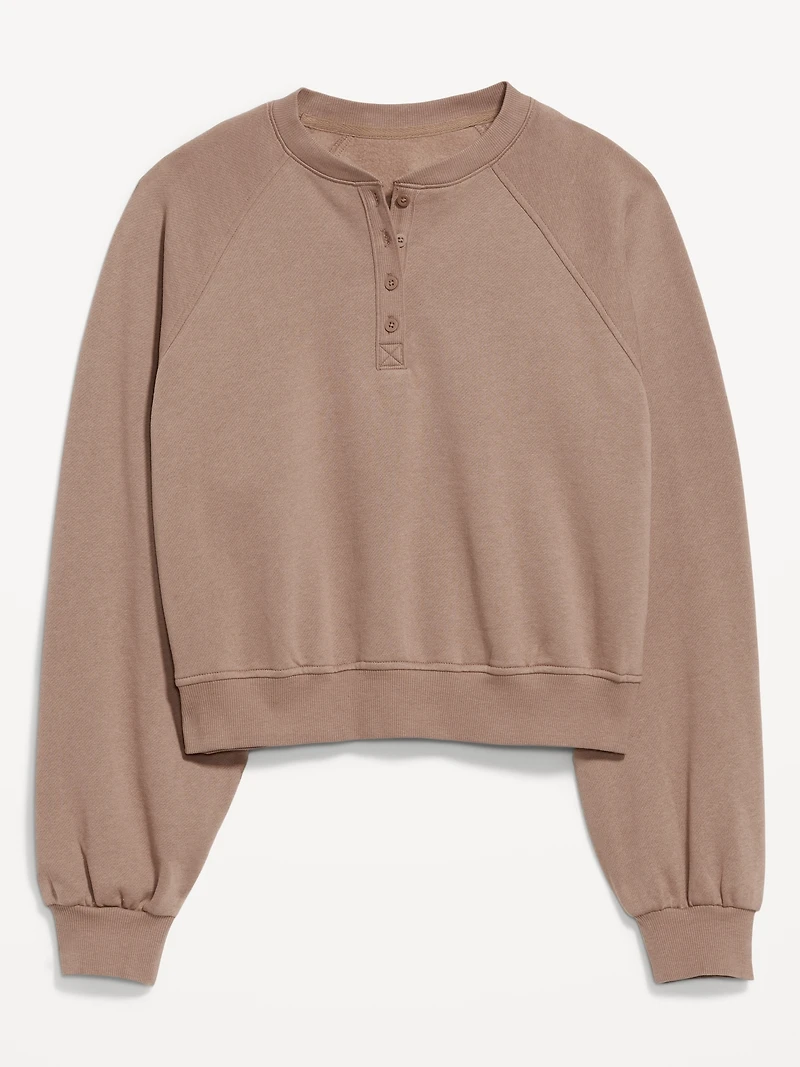 SoComfy Oversized Button-Front Sweatshirt