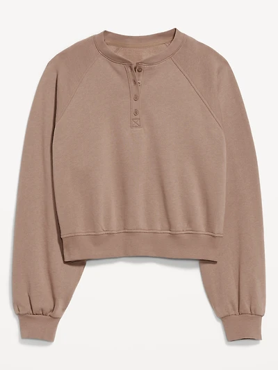 SoComfy Oversized Button-Front Sweatshirt
