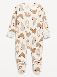 Unisex 2-Way-Zip Printed Sleep & Play Footed One-Piece for Baby