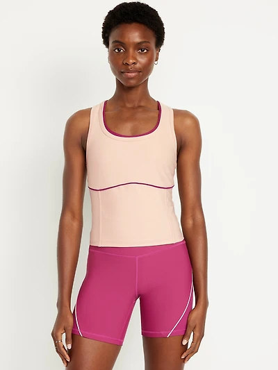 PowerSoft Racerback Cropped Shell Tank