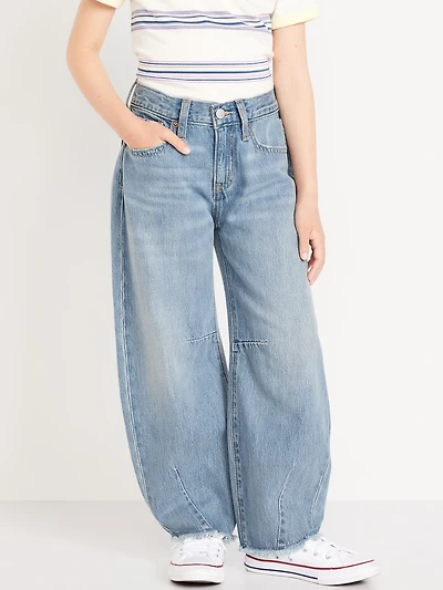 Super Baggy Barrel-Leg Jeans for Girls