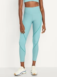 High-Waisted PowerSoft Rib Mix 7/8 Leggings