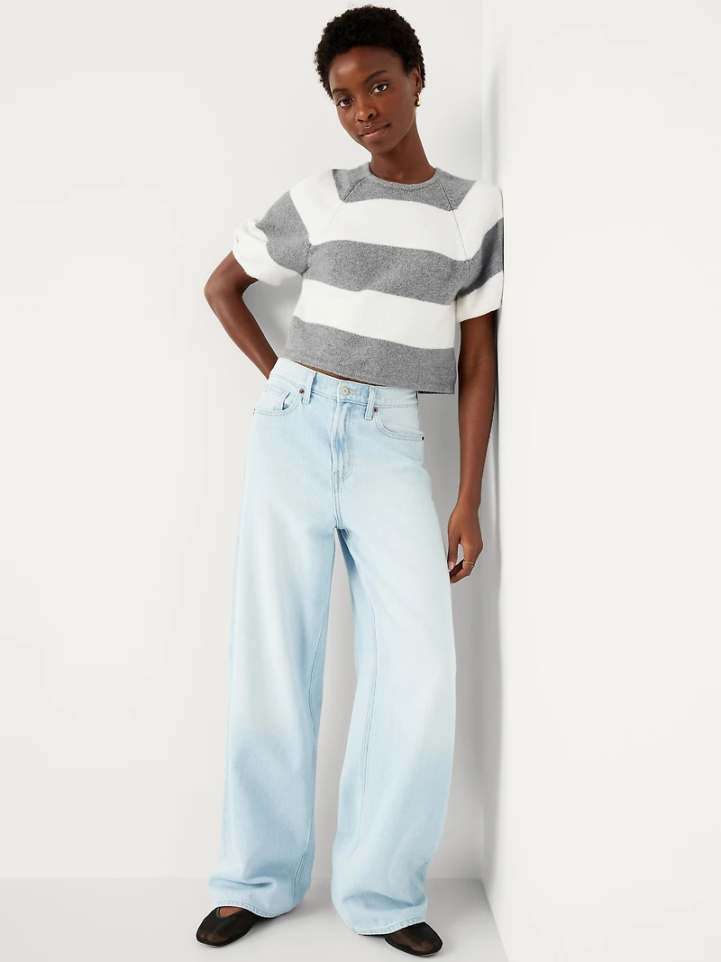 SoSoft Cropped Puff-Sleeve Sweater