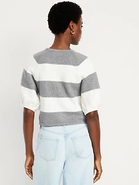 SoSoft Cropped Puff-Sleeve Sweater