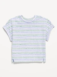 Printed Dolman-Sleeve Rib-Knit T-Shirt for Toddler Girls