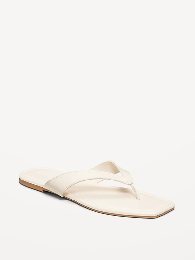 Faux-Leather Flip Flop for Women