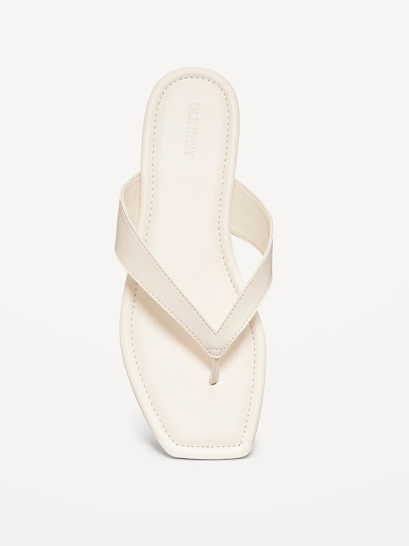 Faux-Leather Flip Flop for Women