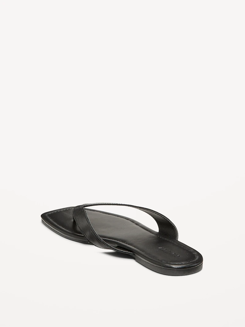 Faux-Leather Flip Flop for Women