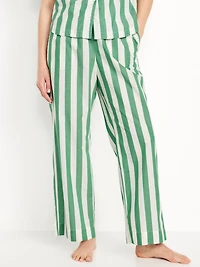 High-Waisted Poplin Pajama Pant