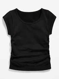 Fitted Seamless Ribbed Performance Top for Girls