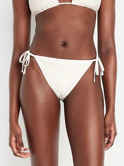 Crochet String Bikini Swim Bottoms