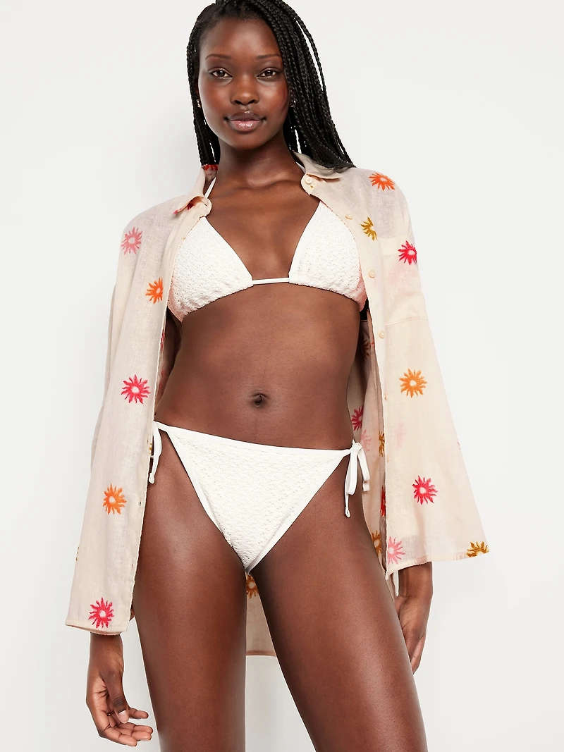 Crochet String Bikini Swim Bottoms