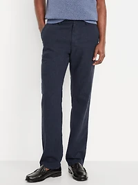90's Straight Linen-Blend Chino Pants