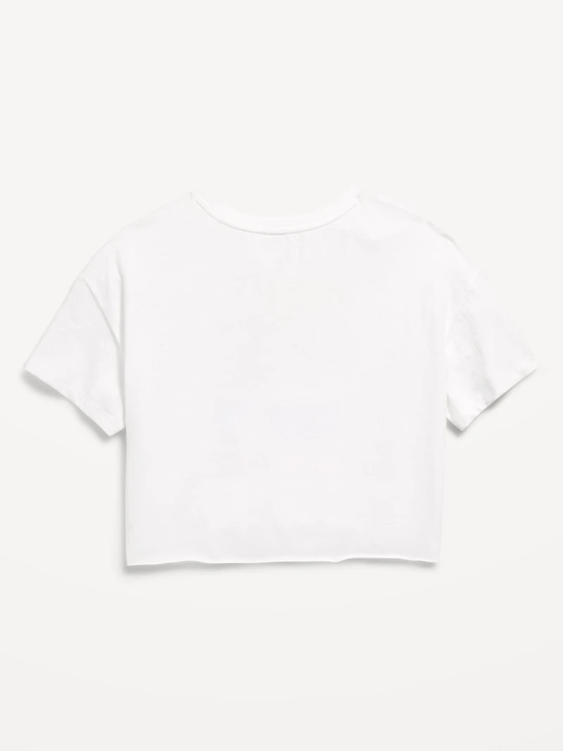 Hello Kitty® Oversized Cropped Graphic T-Shirt for Girls