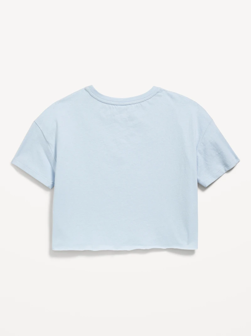 Dolly Parton™ Oversized Cropped Graphic T-Shirt for Girls