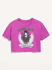 Wednesday™ Oversized Cropped Graphic T-Shirt for Girls