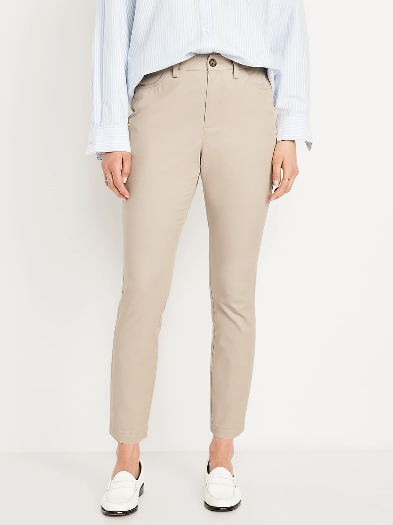 High-Waisted Uniform Skinny Pants