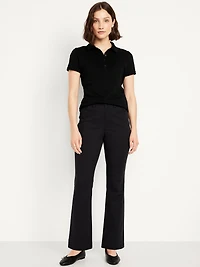High-Waisted Uniform Boot-Cut Pants