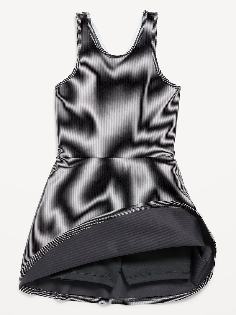 PowerSoft Sleeveless Ribbed Athletic Dress for Girls