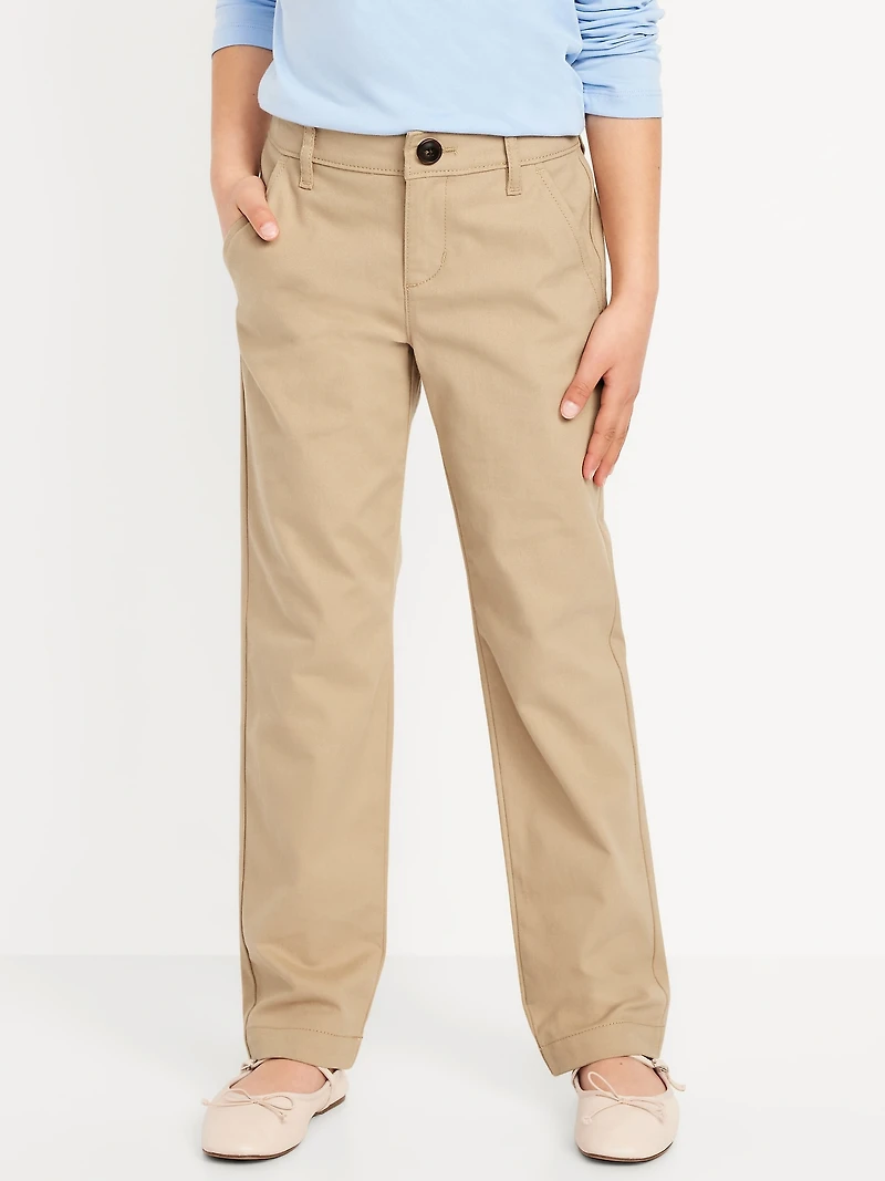 School Uniform Straight Leg Pants for Girls