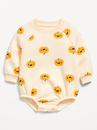 Printed Long-Sleeve Fleece Bodysuit for Baby