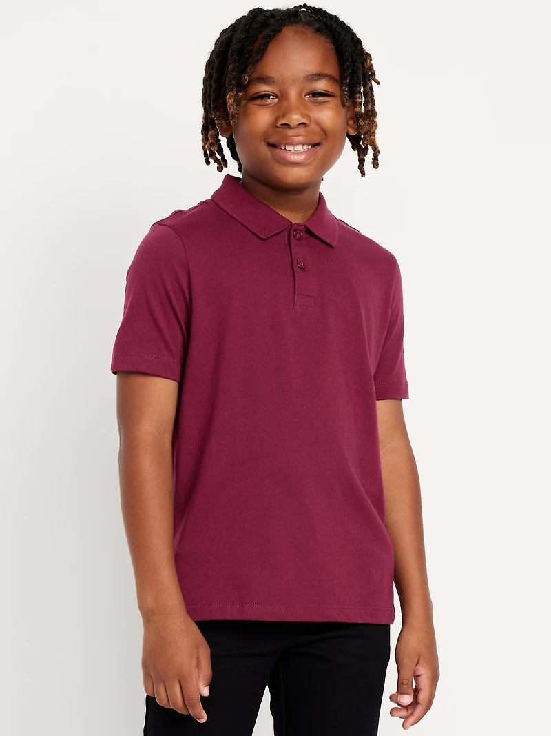 School Uniform Jersey Polo Shirt for Boys
