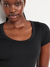 Exhale Seamless Cropped Rib T-Shirt