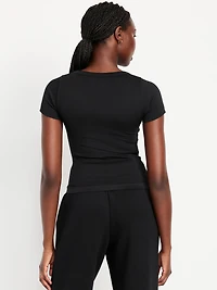 Exhale Seamless Cropped Rib T-Shirt