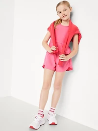 High-Waisted Dolphin-Hem Run Shorts for Girls