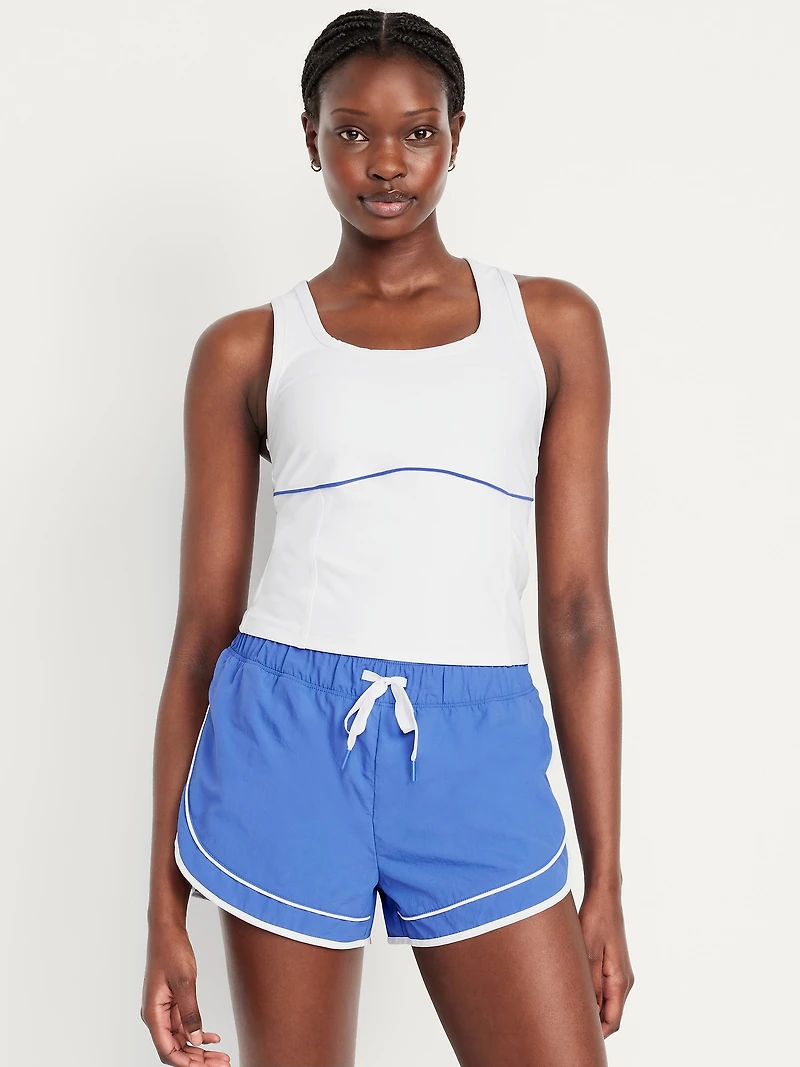 PowerSoft Racerback Cropped Shell Tank