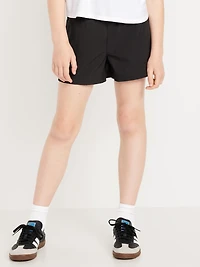 High-Waisted StretchTech Performance Shorts for Girls
