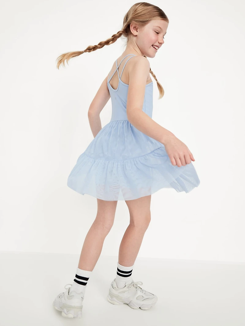 PowerSoft Sleeveless Tutu Athletic Dress for Girls