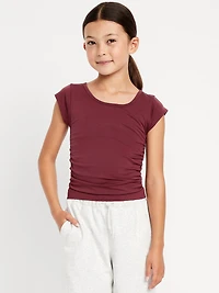 Fitted Ruched Seamless Performance Top for Girls