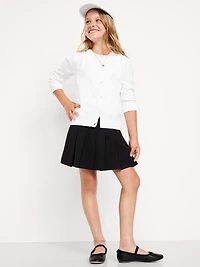 School Uniform Ponte-Knit Pleated Skort for Girls