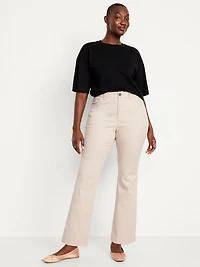 High-Waisted Uniform Boot-Cut Pants