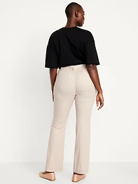 High-Waisted Uniform Boot-Cut Pants