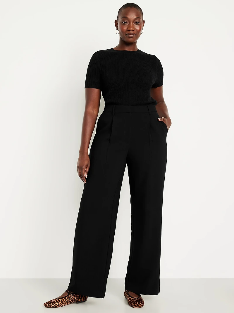 Extra High-Waisted Taylor Wide-Leg Trouser Pants