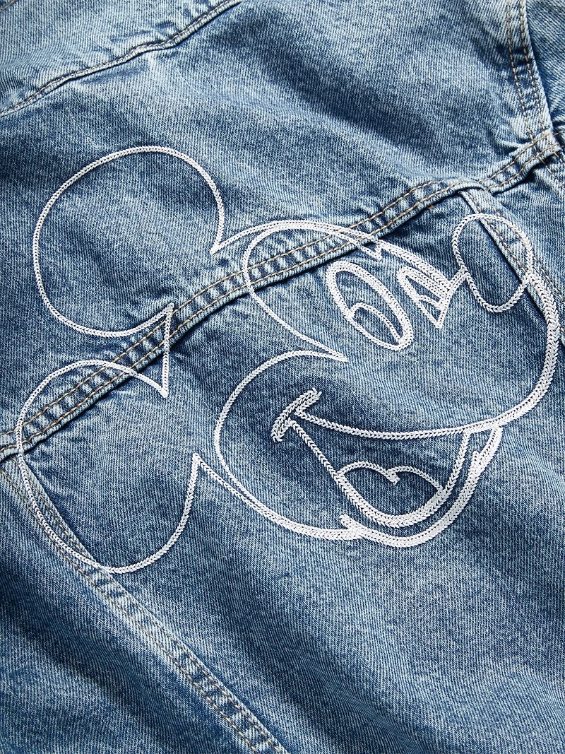 Old Navy x Disney© Mickey Mouse Gender-Neutral Logo-Graphic Jean Trucker Jacket for Kids