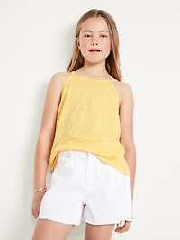 Crochet Back Halter Tank Top for Girls