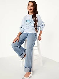 High-Waisted Baggy Wide-Leg Jeans for Girls