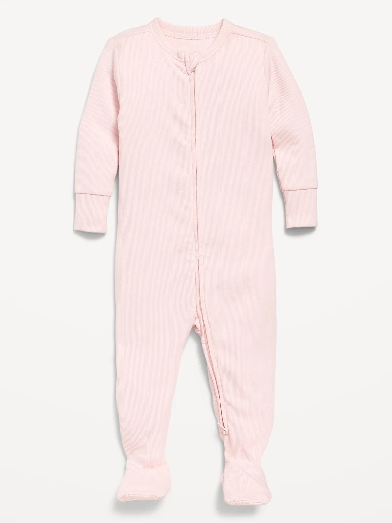 Snug-Fit 2 Way Zip Footed One-Piece for Baby